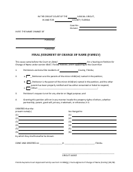 Document preview: Form 12.982(G) Final Judgment of Change of Name (Family) - Florida