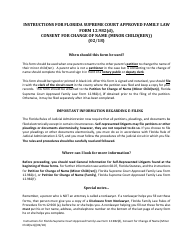 Document preview: Form 12.982(D) Consent for Change of Name (Minor Child(Ren)) - Florida