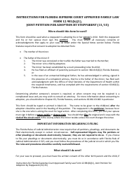 Document preview: Form 12.981(B)(1) Joint Petition for Adoption by Stepparent - Florida