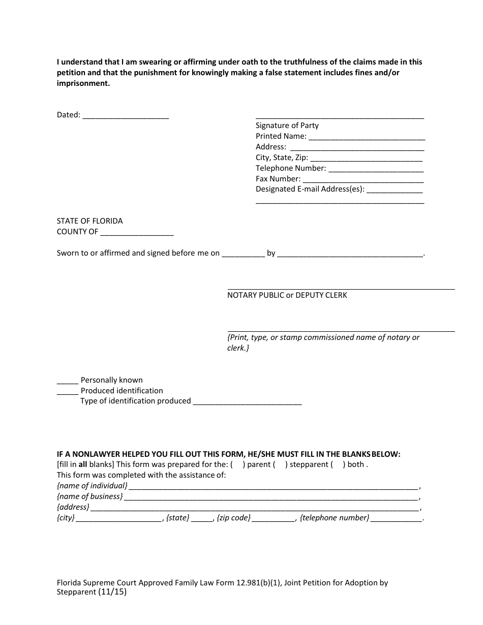 Form 12.981(b)(1) - Fill Out, Sign Online And Download Fillable Pdf 