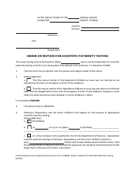 Document preview: Form 12.983(F) Order on Motion for Scientific Paternity Testing - Florida