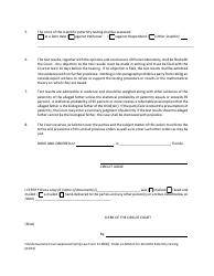 Form 12.983(F) &quot;Order on Motion for Scientific Paternity Testing&quot; - Florida, Page 2