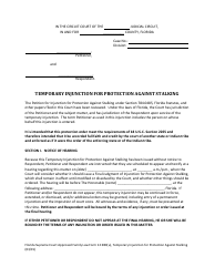 Document preview: Form 12.980(U) Temporary Injunction for Protection Against Stalking - Florida