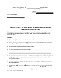 Form 12.990(B)(1) &quot;Final Judgment of Dissolution of Marriage With Dependent or Minor Child(Ren) (Uncontested)&quot; - Florida