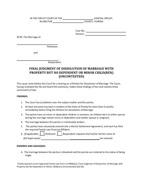 Form 12.990(B)(2)  Printable Pdf