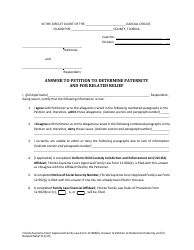 Form 12.983(B) Answer to Petition to Determine Paternity and for Related Relief - Florida, Page 5