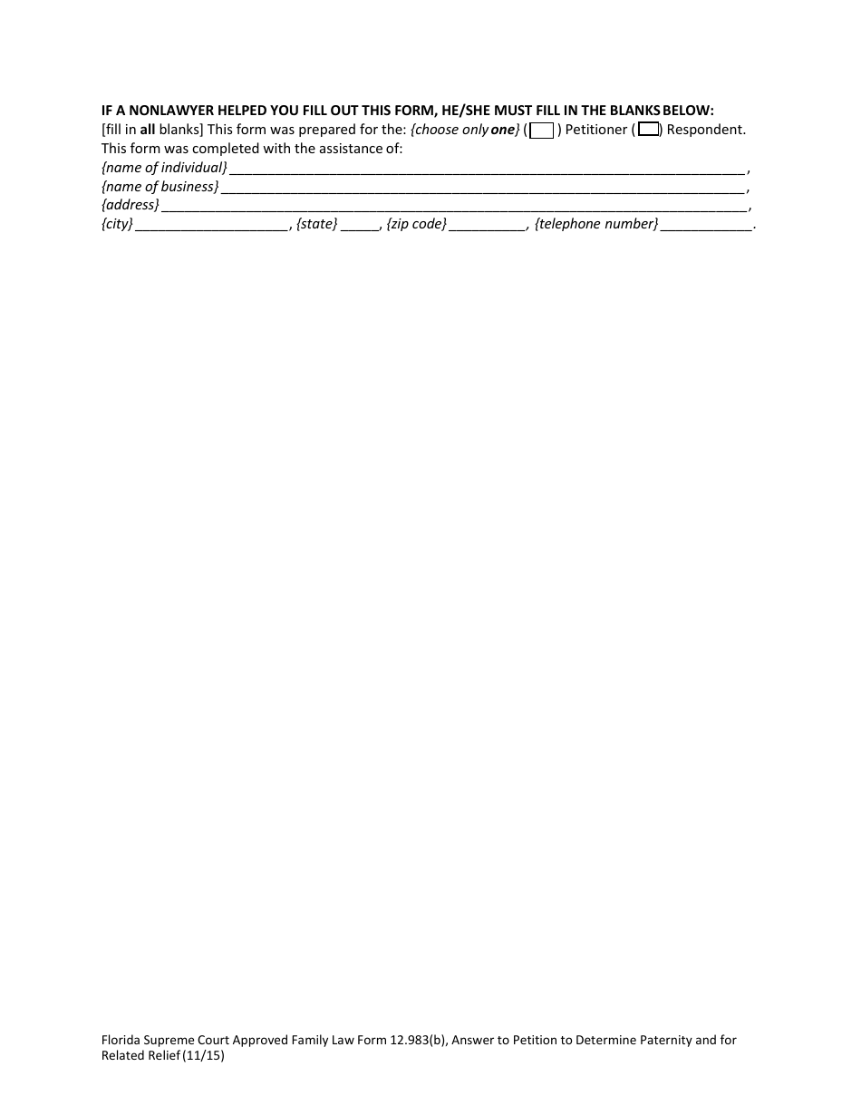 Form 12.983(B) - Fill Out, Sign Online and Download Fillable PDF ...