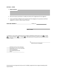 Form 12.993(B) Supplemental Final Judgment Modifying Child Support - Florida, Page 6