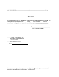 Form 12.994(B) &quot;Final Judgment for Support Unconnected With Dissolution of Marriage With No Dependent or Minor Child(Ren)&quot; - Florida, Page 6