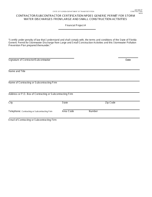 Form 650-040-07  Printable Pdf