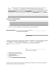Form 12.994(A)(2) &quot;Final Judgment for Support and Parenting Plan Unconnected With Dissolution of Marriage With Dependent or Minor Child(Ren)&quot; - Florida, Page 9