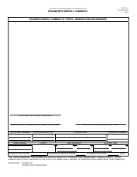 Document preview: Form 700-010-14 Engineer's Weekly Summary - Florida