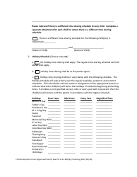 Form 12.995(A) Parenting Plan - Florida, Page 10