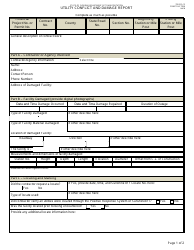 Form 700-010-12 &quot;Utility Conflict and Damage Report&quot; - Florida