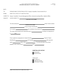 Document preview: Form 700-010-31 Memorandum of Overpayment - Florida