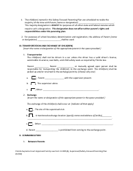 Form 12.995(B) Supervised/Safety-Focused Parenting Plan - Florida, Page 9