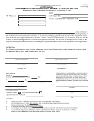 Form 700-010-38 &quot;Certification Disbursement of Previous Periodic Payment to Subcontractors&quot; - Florida