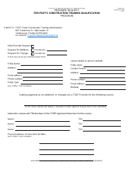 Form 700-010-51 Provider Request for Fdot&#039;s Construction Training Qualification Program - Florida