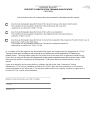 Form 700-010-51 Provider Request for Fdot's Construction Training Qualification Program - Florida, Page 2