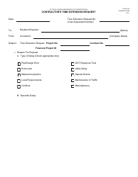 Document preview: Form 700-010-56 Contractor's Time Extension Request - Florida