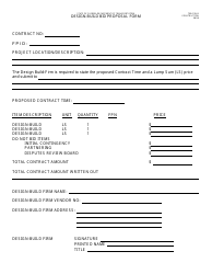 Form 700-010-65 &quot;Design-Build Bid Proposal Form&quot; - Florida