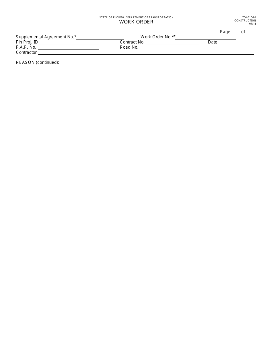 Form 700-010-80 Work Order - Florida, Page 3