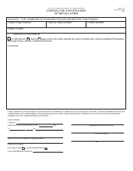 Form 700-011-12 &quot;Contractor Certification of Installation&quot; - Florida