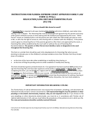 Document preview: Form 12.995(C) Relocation/Long Distance Parenting Plan - Florida