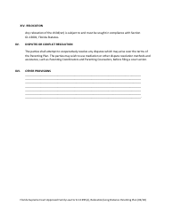 Form 12.995(C) Relocation/Long Distance Parenting Plan - Florida, Page 18