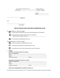 Form 12.995(C) Relocation/Long Distance Parenting Plan - Florida, Page 5