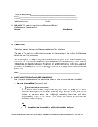 Form 12.995(C) Relocation/Long Distance Parenting Plan - Florida, Page 6
