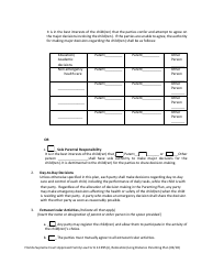Form 12.995(C) Relocation/Long Distance Parenting Plan - Florida, Page 7