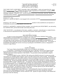 Form 700-011-02 Dispute Review Board Three Party Agreement - Florida