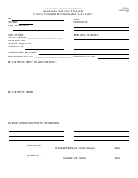 Document preview: Form 700-030-10 Noncomplying Prestressed/ Precast Concrete Component Data Sheet - Florida