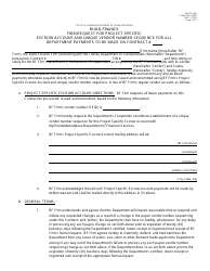 Form 700-011-16B Build-Finance Firm Request for Specific Escrow Account and Unique Vendor Number Sequence for All Department Payments to Be Made on Contract - Florida