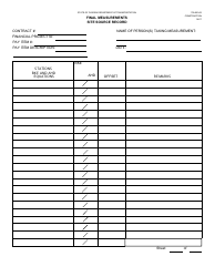 Document preview: Form 700-050-53 Final Measurements Site Source Record - Florida