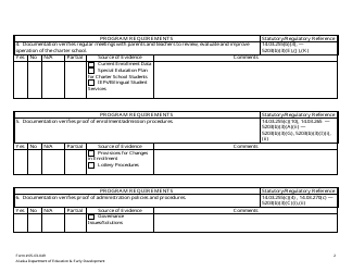 Form 05-03-049 Charter School Monitoring Form - Alaska, Page 2