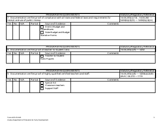 Form 05-03-049 Charter School Monitoring Form - Alaska, Page 3