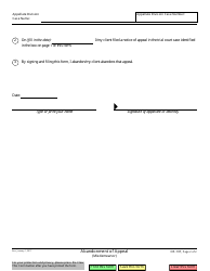 Form CR-137 Abandonment of Appeal (Misdemeanor) - California, Page 2