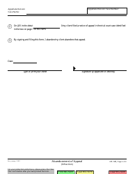 Form CR-145 Abandonment of Appeal (Infraction) - California, Page 2