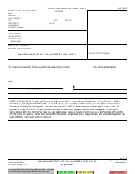 Document preview: Form APP-005 Abandonment of Appeal (Unlimited Civil Case) - California