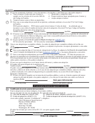 Formulario ADOPT-215 S &quot;Orden De Adopcion&quot; - California (Spanish), Page 2