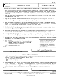 Document preview: Formulario FL-235 S Notification Y Renuncia De Derechos Con Relacion Al Establecimiento De Relacion De Relacion De Paternidad - California (Spanish)