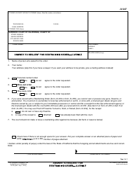 Document preview: Form JV-247 Answer to Request for Restraining Order - Juvenile - California