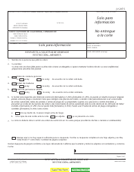 Document preview: Formulario JV-247 S Respuesta a Solicitud De Orden De Restriccion - Menores - California (Spanish)