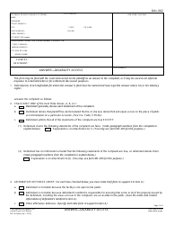 Form DAL-002 Answer - Disability Access - California