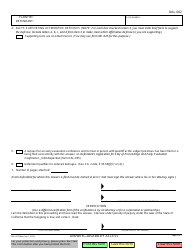 Form DAL-002 Answer - Disability Access - California, Page 2