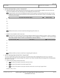 Form APP-003 Appellant&#039;s Notice Designating Record on Appeal (Unlimited Civil Case) - California, Page 3