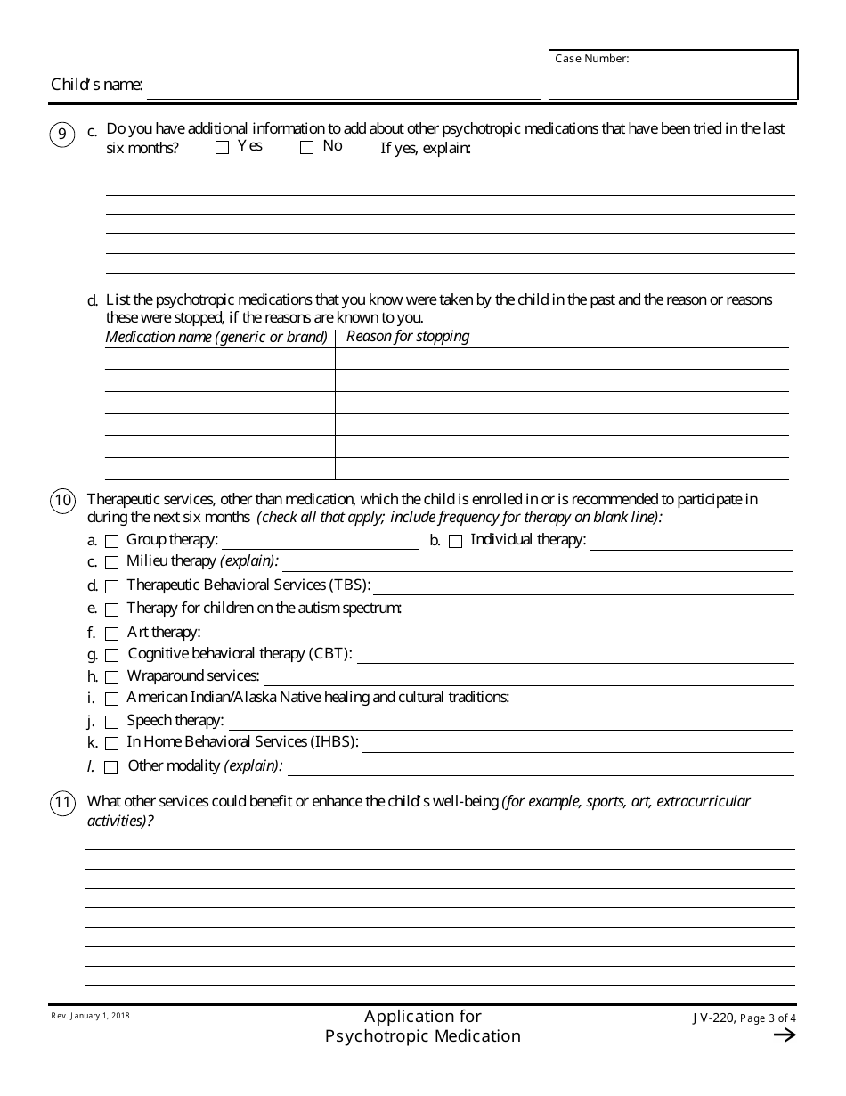 Form JV-220 - Fill Out, Sign Online And Download Fillable PDF ...