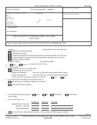 Form APP-006 &quot;Application for Extension of Time to File Brief (Civil Case)&quot; - California